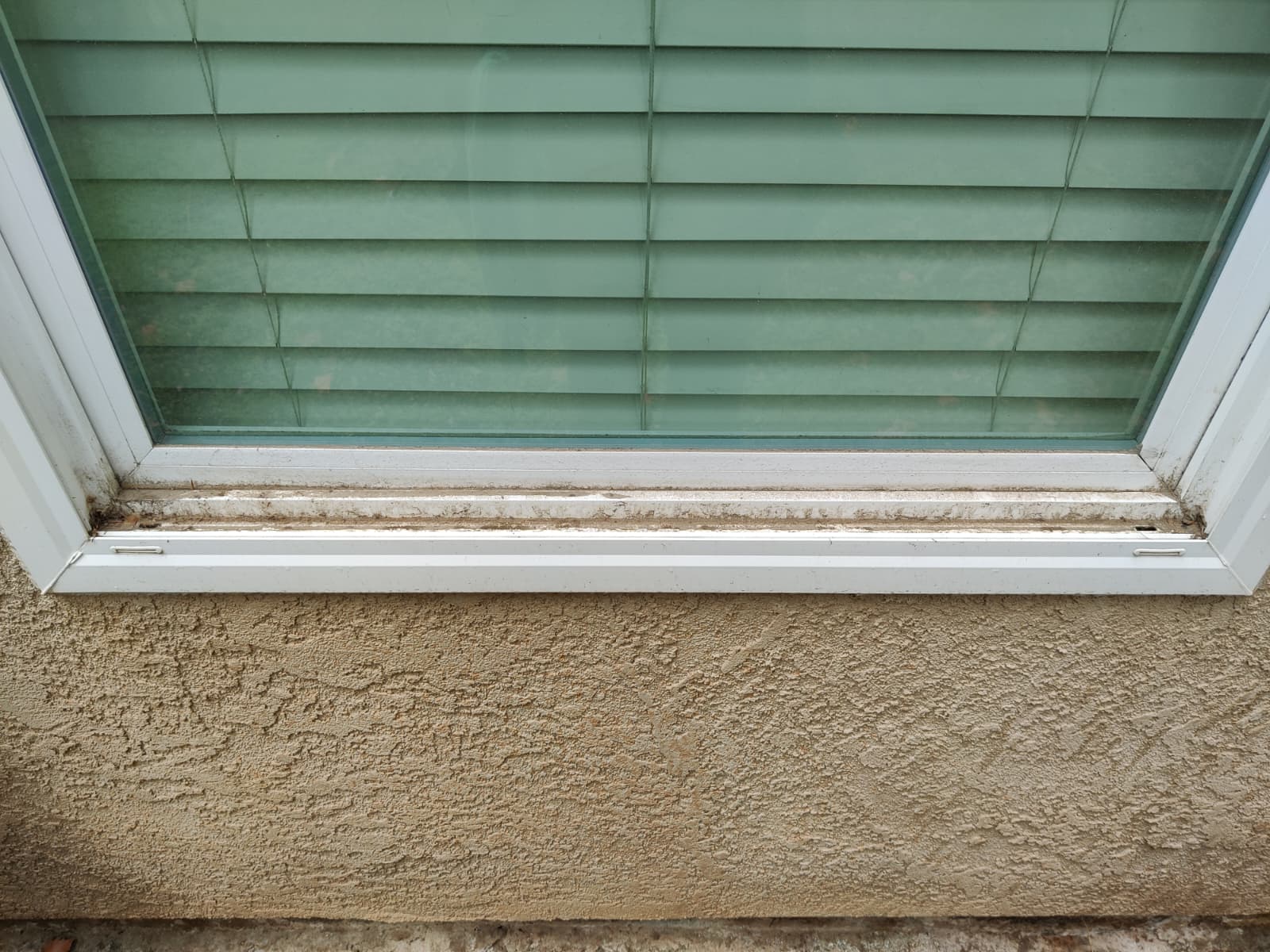 Before: dirty window track